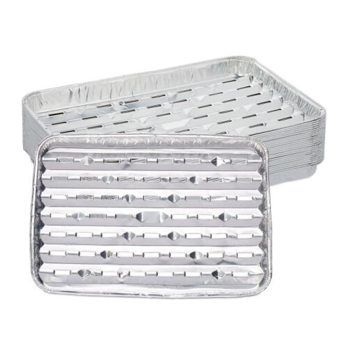 Tăvi de grătar din aluminiu, set de 25