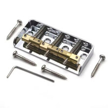 Ponte de Guitarra Curta, Ponte de Guitarra de Carga Dupla com Laterais Cortadas e Saddles de Latão Compensados para Guitarra TL Chrome
