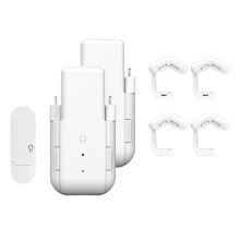 2PCS Automatic Curtain Opener with Voice Control WIFI Curtain Motor Temperature Light Sensor Silent Timing