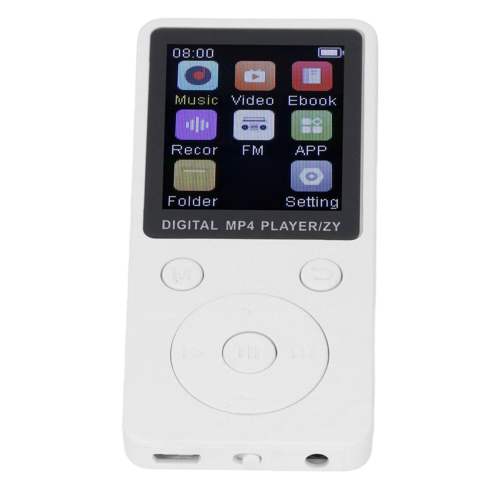 Portable 1.8" Screen Mp3 Mp4 Player 64Gb Bt 5.0 White 3431384629506