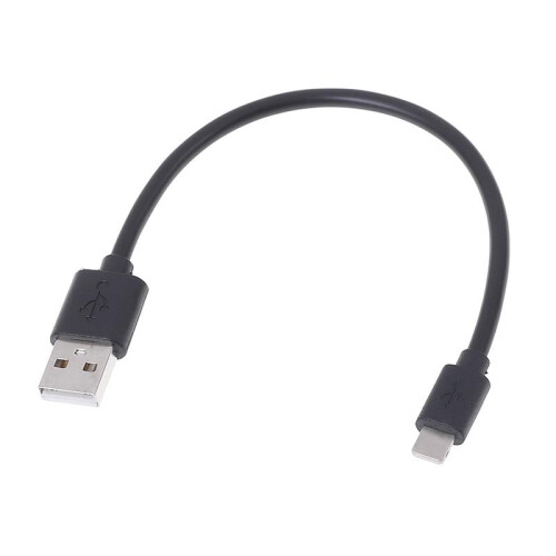 Cavo USB con Lightning 2.4A, per iPhone e iPad, 25 cm - Nero