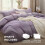 Ensemble de housse de couette 3 pièces gris-violet pour lit king size 2