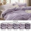 Ensemble de housse de couette 3 pièces gris-violet pour lit king size 4
