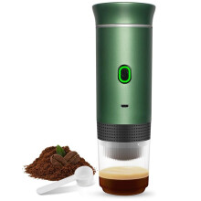 Wireless Electric Portable Espresso Coffee Machine Camping Coffee Maker 3-in-1 Capsule Powder Travel Coffee Maker Green