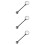 3Pcs Rotatable Adjustable Bike Rear Mirror Black for Handlebar Use 8