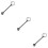 3Pcs Rotatable Adjustable Bike Rear Mirror Black for Handlebar Use 9