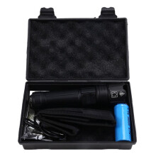 Lampe de Poche Télescopique à Lumière Puissante, Lampe de Poche Rechargeable et Étanche, Éclairage D'Urgence Extérieur