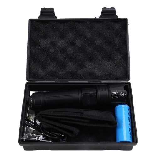 Strong Light Telescopic Zoom Flashlight Rechargeable Waterproof Flashlight Outdoor Emergency Lighting Flashlight