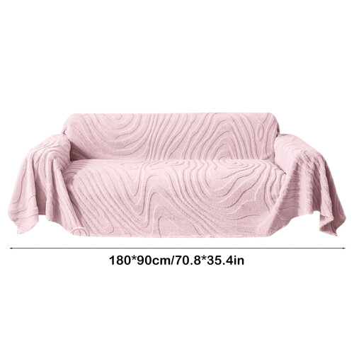 Polyester Sofa Blanket Full Cover 70.8" x 35.4" Beige Blue 2