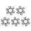 30Pcs Zinc Alloy Adjustable Buckles for Backpack Shoulder Strap Black 9