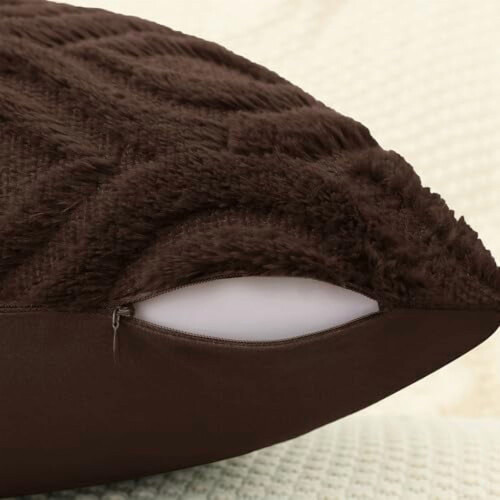 Μαξιλαροθήκες Spring Euro Sham 22x22", Σετ 2 τεμαχίων, μαλακές βελούδινες ψεύτικες μάλλινες, 2
