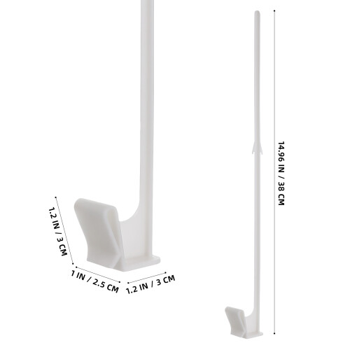 60Pcs White Plastic Car Window Flagpoles Durable Clip-on Flag Holders 1