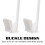 60Pcs White Plastic Car Window Flagpoles Durable Clip-on Flag Holders 7