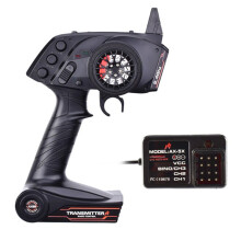 Transmissor de Controle Remoto AX5S 2.4G com Receptor para Carros RC, Barcos RC, Veículos Modelo RC e Brinquedos de Controle Remoto