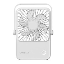 Thin Desktop Fan Desktop Folding Fan Small Electric Fan Hanging and Standing Dual-Purpose Office Fan White