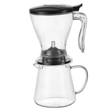 Großer Kaffeefilterbecher mit Deckel - Handbrüh-Filterkaffee- und Tee-Ei, Espressokanne, Ideal für Eisgetränke