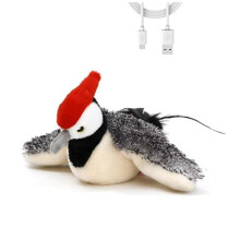 Interactive Chirping Bird Cat Toy Flapping Wings,Simulated Electric Flying Bird Cat Toy, Flappy Chase Cat Toy Woodpecker