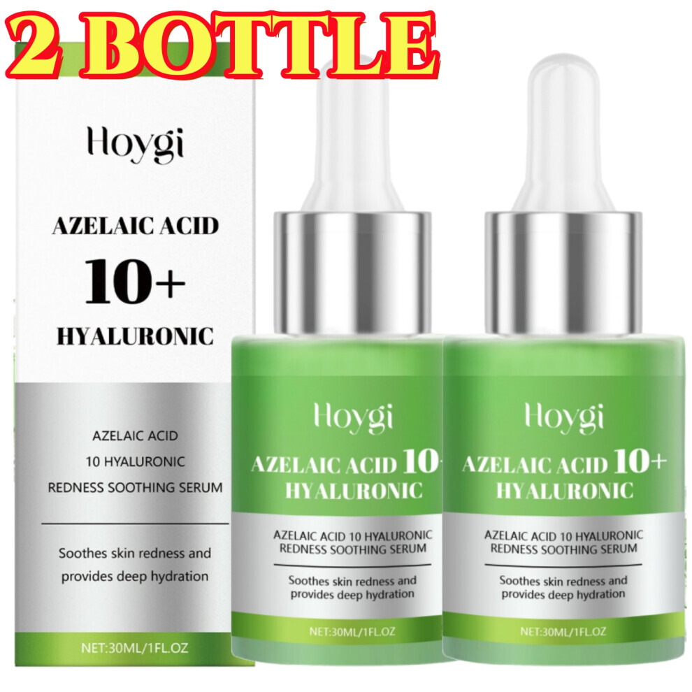 2PCS Azelaic Acid 10+ Hyaluronic Serum, Redness Smoothing Serum