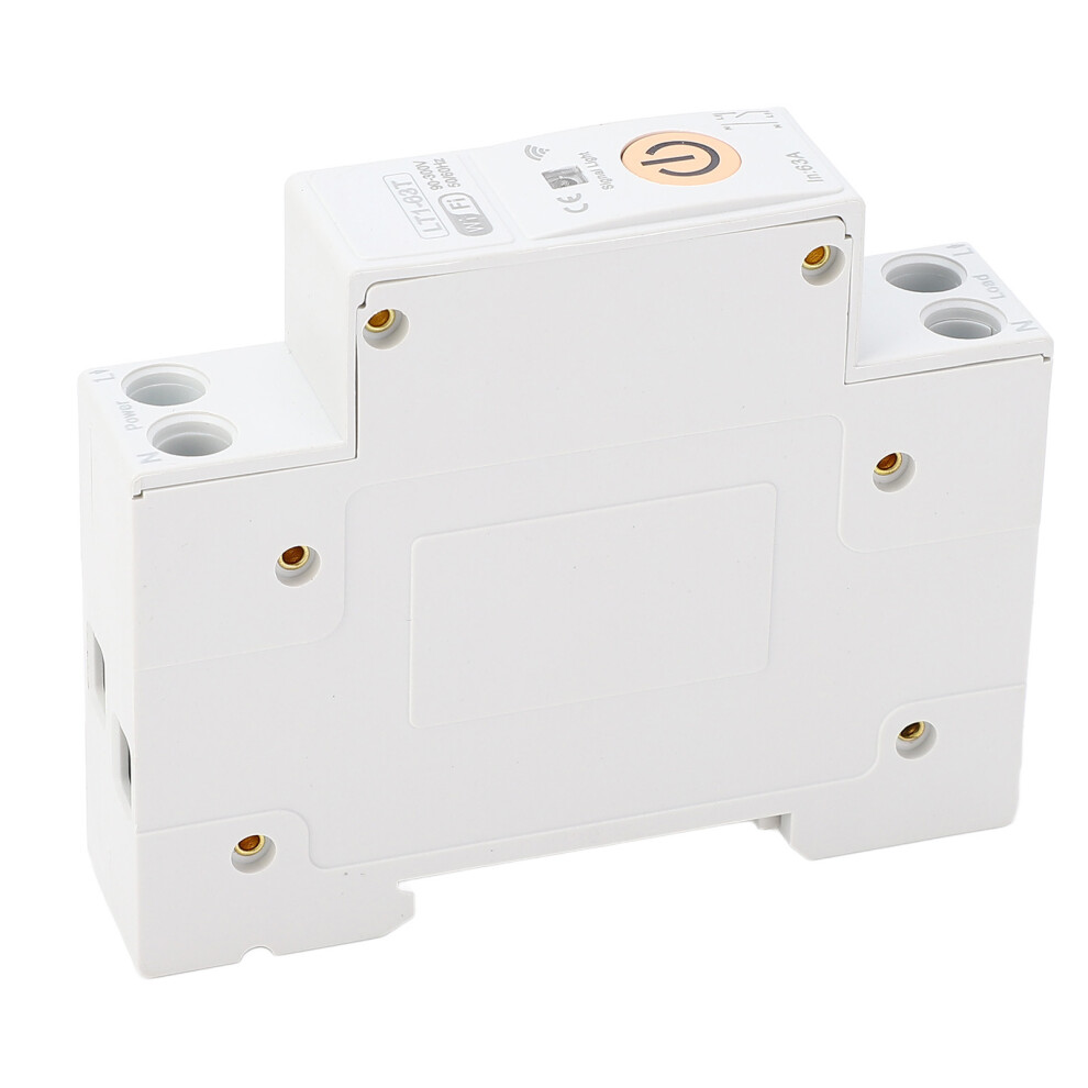 Wifi Smart Circuit Breaker 63A Din Rail 1P+N App Voice Control 7891384645672