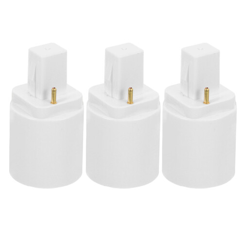 15Pcs Durable White G24d to E27 Lamp Socket Adapter for LED Bulbs 1