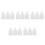 15Pcs Durable White G24d to E27 Lamp Socket Adapter for LED Bulbs 5