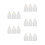 15Pcs Durable White G24d to E27 Lamp Socket Adapter for LED Bulbs 7