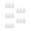 15Pcs Durable White G24d to E27 Lamp Socket Adapter for LED Bulbs 10