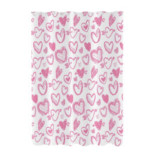 Valentine's Day Heart Print Shower Curtain Polyester