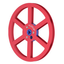 7 Inch Aluminum Reel for 1/4 Inch Tape, Universal 6 Holes Red