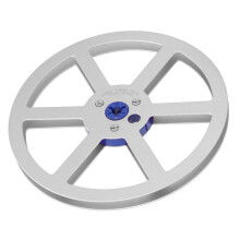 Bobina in alluminio da 7 pollici, nastro da 1/4 di pollice, 6 fori, argento, universale