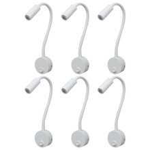 6 STK 3 W Bücherregalleuchten Minimalistische Tischlampe Schwanenhals-Lesewandleuchte für Schlafzimmer Schlafsaal LED-Arbeitslampe