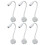 6PCS 3W Bookcase Lights Minimalist Table Lamp Gooseneck Reading Wall-Mounted Light for Bedroom Dormitory LED Work Lamp 1