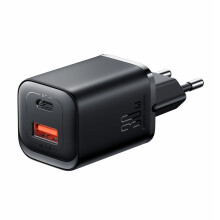 Chargeur rapide USB & USB-C, PD & Q.C 3.0, 3A, 30W - Noir