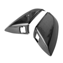 Car Snap- Rearview Mirror Cover Carbon Fiber Side Wing Mirror Cover with Holes for Q7 2016-2024 Q5 2018-2024