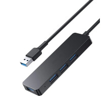 Hub USB-A, 4xUSB-A 3.0 - Preto