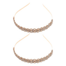 4Stk Vielseitiges Metallisches Haarband Elegant Golden