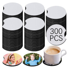 Porta-Copos de Sublimação em Massa - 300 Peças de Espaços Circulares DIY para Artesanato com Transferência de Calor, 2,75 Polegada