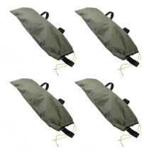 4 piezas de sacos de arena para barreras contra inundaciones 70x30cm verde 600D