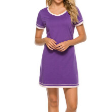 Camicie da notte da donna, morbide, a maniche corte, in viscosa di bambù, perfette per la casa, taglie S-2XL.