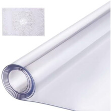 Clear PVC Desk Mat 24x96", 1.5mm Thick, Waterproof & Easy-Clean Table Cover for Office, Dresser, Dining Room, Night Stand