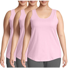 Ensemble 3 pièces grandes tailles débardeur pour femme, débardeur d'été sans manches pour le sport, t-shirt décontracté à col rond et coupe