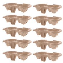 50Pièces Porte- Jetable En Pâte À Papier Kaki 2 Trous