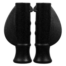 2Pcs Black Plastic Wheelchair Handle Grips Ergonomic Non-