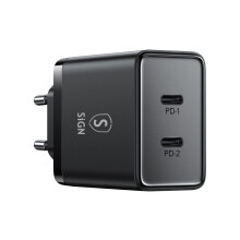 Caricabatterie doppio USB-C PD da 40 W - nero
