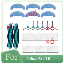 20 Piezas para Aspiradora Robot Autovaciante Lubluelu L15, Cepillo Lateral Principal, Filtro HEPA, Almohadilla de Fregona, Accesorios Esenciales para