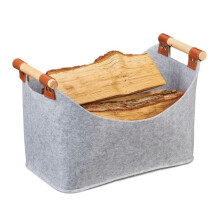 Filztasche mit Holzgriffen
