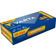VARTA Longlife Alkaline AAA-Batterien LR3, 20er-Packung