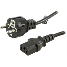 Câble d'appareil mis à la terre CEE 7/7 vers droit IEC 60320 C13 (0,5 m) pour la connexion entre l'appareil et la prise murale,