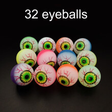 Set di decorazioni rimbalzanti a tema occhi di Halloween - 32 mm. Crea atmosfere horror e divertenti per le feste. Consegna casuale.