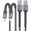 Καλώδιο ZCLightning 3ft2-Pack, με πιστοποίηση MFi, πλεγμένο από νάιλον, συμβατό με 1